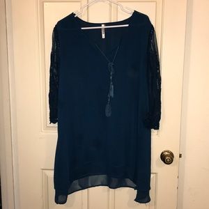 Blue tunic dress